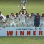 IND vs BAN: Watch- Jaydev Unadkat Handed Over The Winning Trophy By KL Rahul After Test Series Win