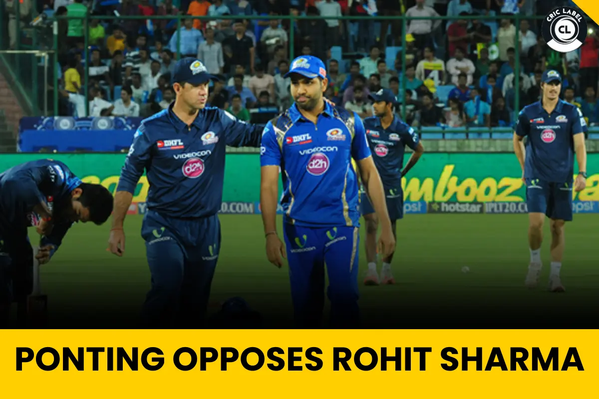 Ricky Ponting Opposes Rohit Sharma