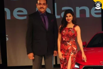 Nimrat Kaur and Ravi Shastri